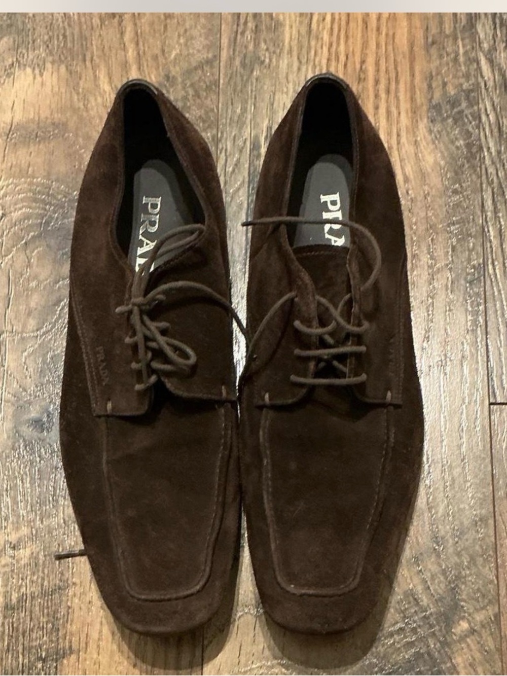 authentic Prada brown suede lace up shoe - Picture 2 of 7